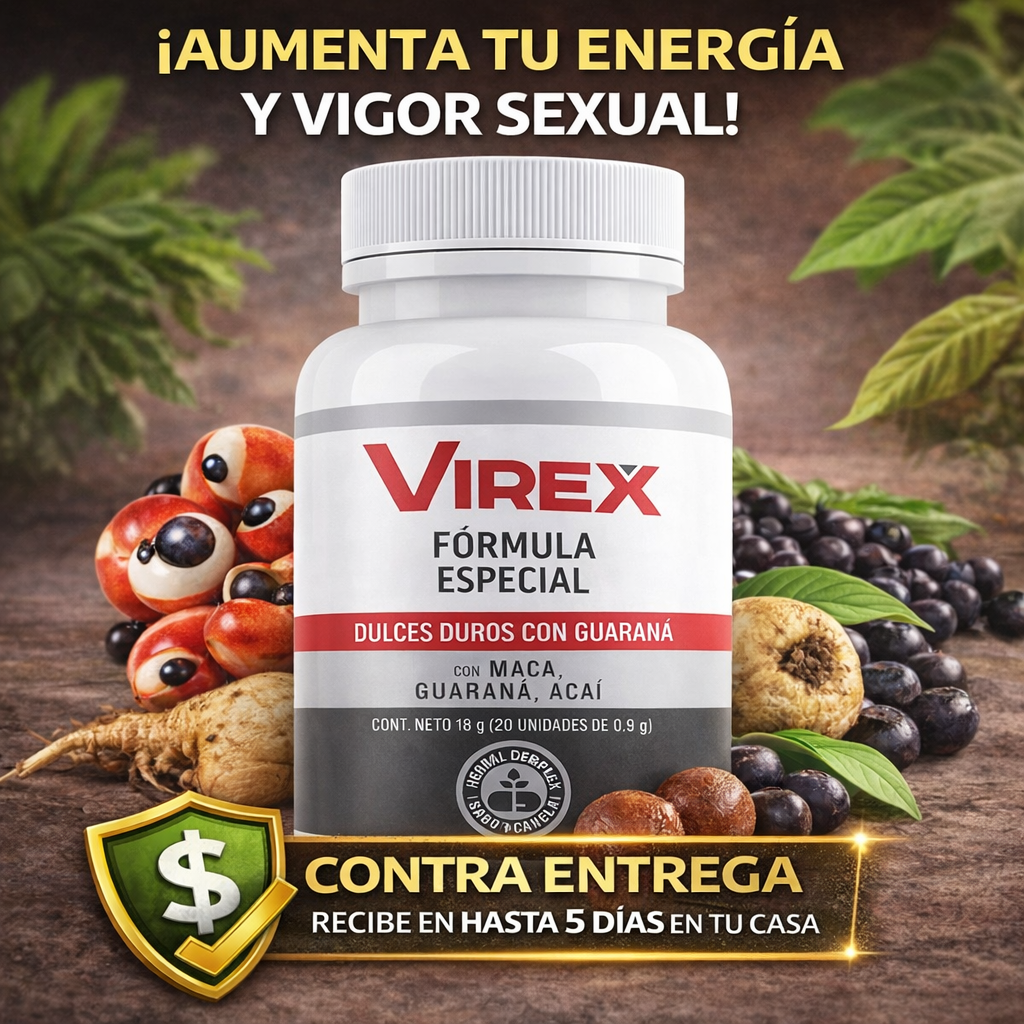 🔥 VIREX SUPLEMENTO - DULCE DUROS CON GUARANÁ 🤩